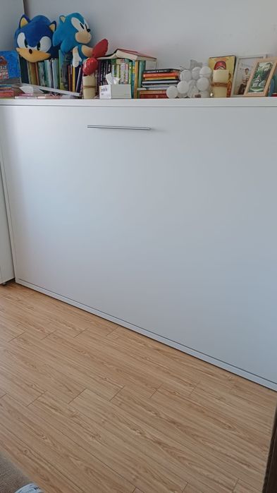 Pat rabatabil 120x200 cm – alb, fără saltea