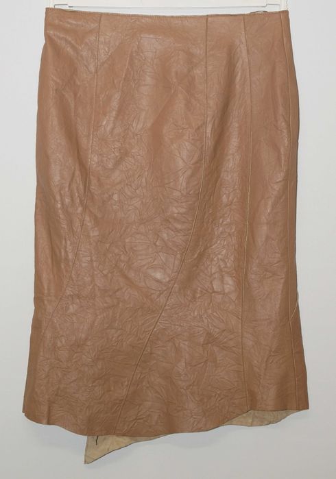 Fusta din piele naturala maro Blacky Dress marimea 36
