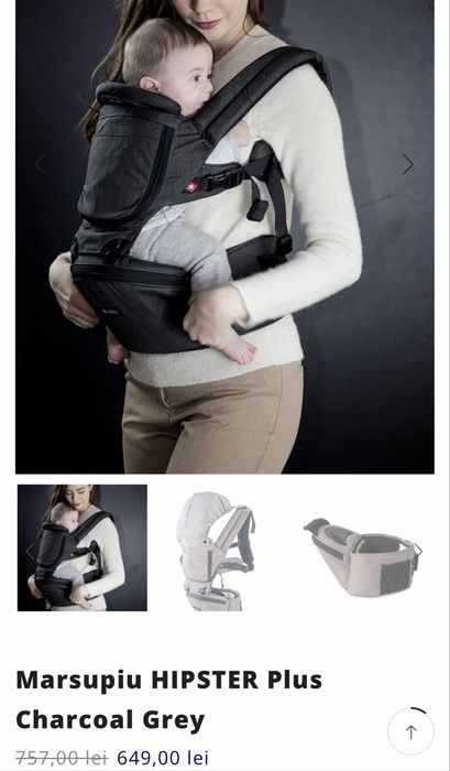 Marsupiu Miamily HIPSTER Plus în nuanța Charcoal Grey