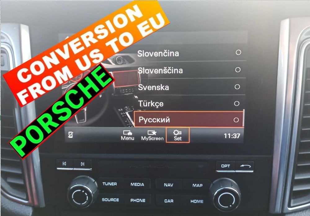 PORSCHE VIM CarPlay цял екран Android Auto Порше Panamera Full 2026map