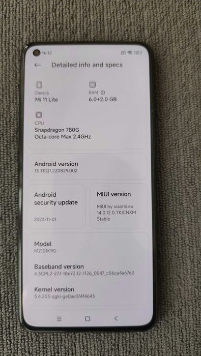 Xiaomi Mi 11 Lite 5G Truffle Black 6GB RAM / 128GB ROM