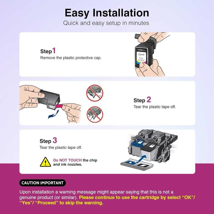 Мастилени касети Cyloral 305XL за принтери НР, 2 броя - черна и цветна