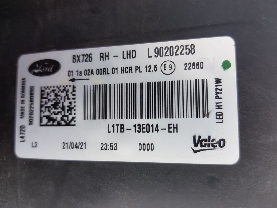 Bara fata,grila,far dreapta ford puma 2019,2020,2021,2022