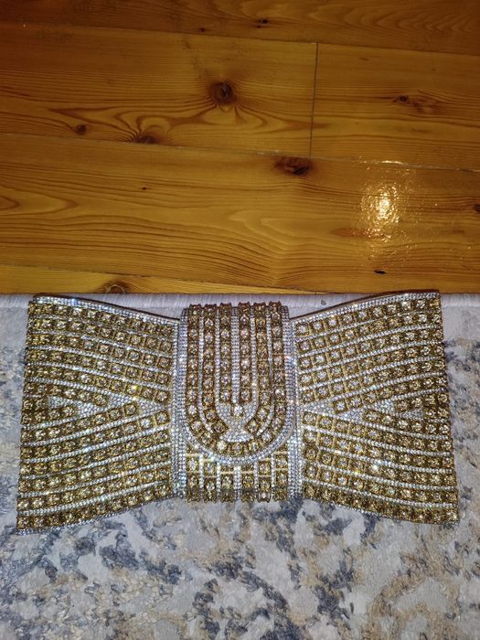 Клатч вечерний золотистый