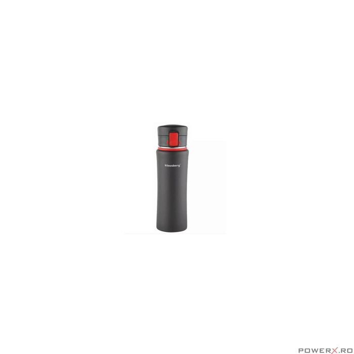 Termos din inox, accesorii pe culoarea rosu, capacitate 480ml,