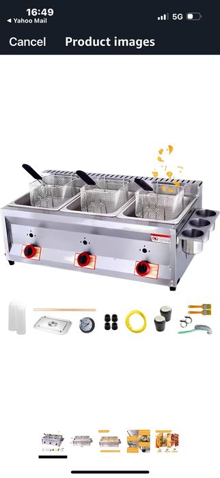 Фритюрник на газ за ресторанти