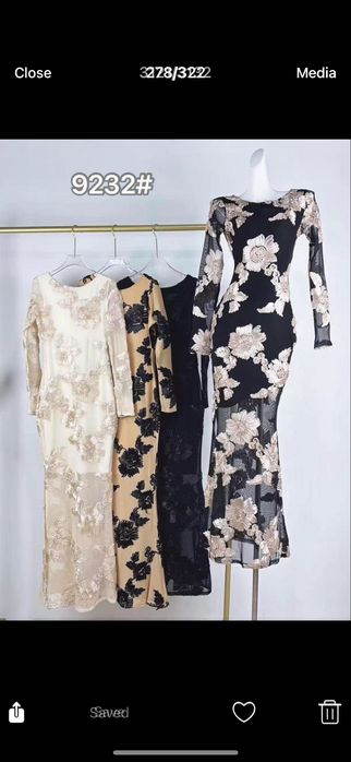 Уникална нова ластична рокля дантела