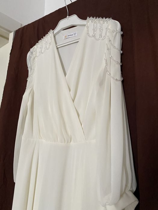 Платье в пол цвет айвори