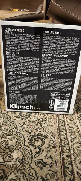 Продаю абсолютно новые полочные колонки Klipsch