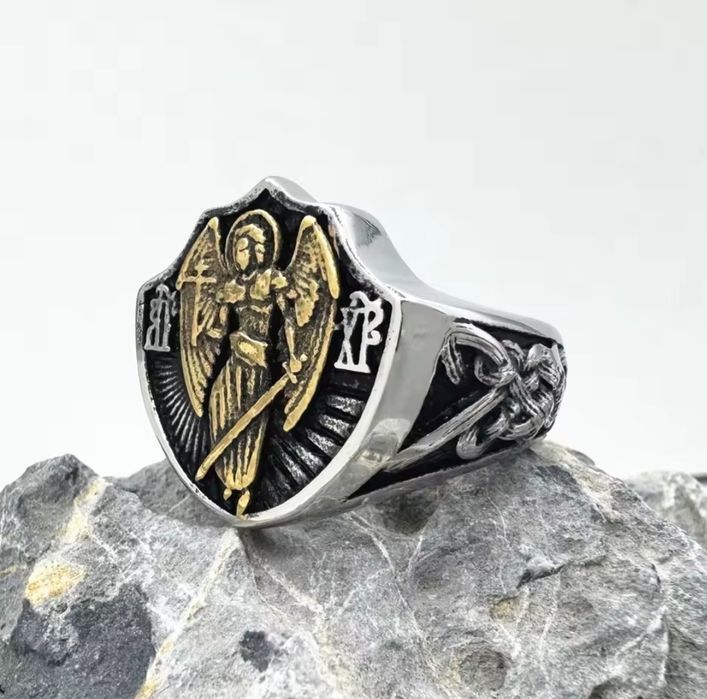 Пръстени Архангел Михаил и с кръст 316L