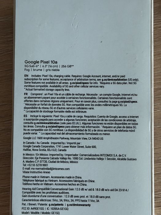Google Pixel 10a 8/256 new