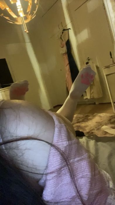 чулки белые с лапками