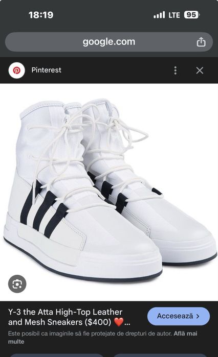 Pantofi sport adidas Y 3 de vara-toamna unisex pe culoarea alb- negru