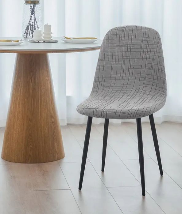 Комплект 4 броя сиви калъфки за столове