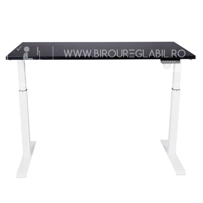 Cadru de birou reglabil pe inaltime profil PATRAT Negru/ALB