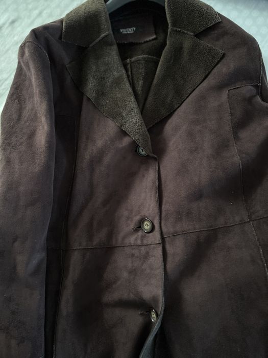 Pardesiu de dama din piele întoarsă