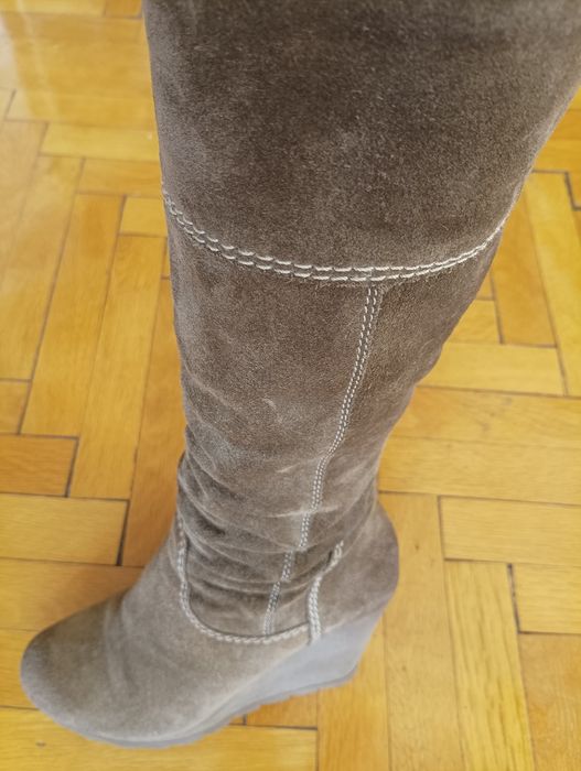 Високи ботуши Sam Edelman и кафяви с платформа