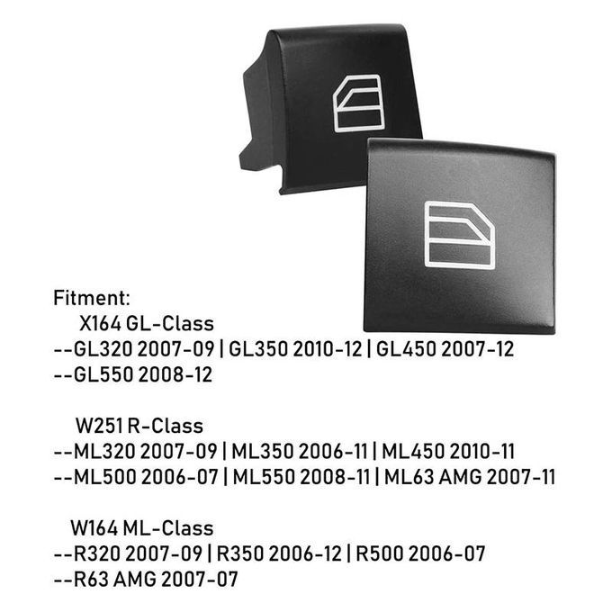 Set 2 capace butoane buton geam geamuri Mercedes ML GL R Class W164