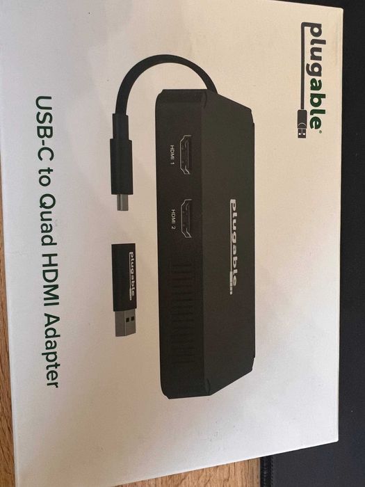 Plugable USB-C or USB 3.0 Quad HDMI Adapter - 4 Monitors