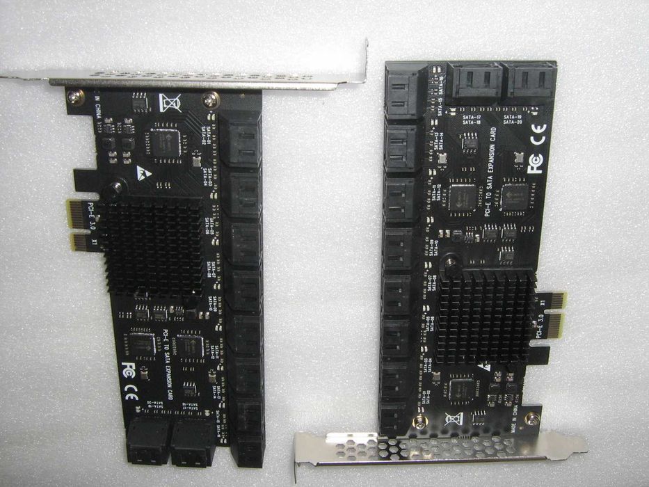 Vand ADAPTOARE PCI express X1 cu 20 de porturi SATA SATA 3.0 PCIe X1