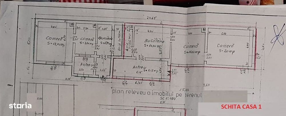 Teren intravilan 2753 mp cu constructie existenta in Dambul Rotund