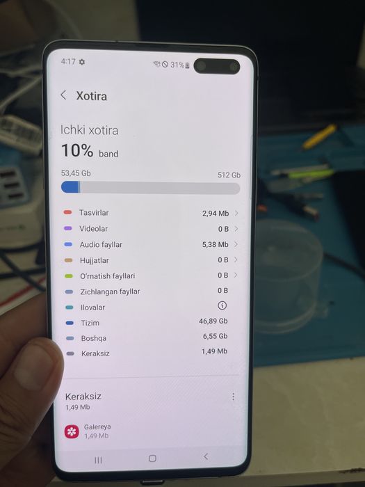Telefon Samsung S10 5G 512GB xotira