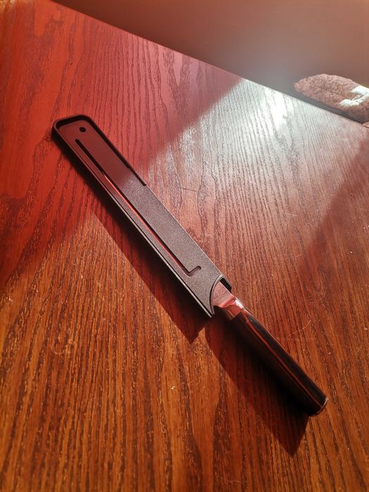 професионален нож за суши и ножове с кожени калъфи