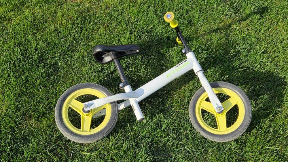 Bicicleta fara pedale 10 inch, alba, BTWIN