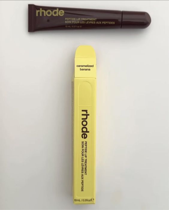 rhode x Justin Bieber / The Biebers Caramelized Banana Lip Gloss гланц, Eye Patches пачове, Spotwear за пъпки, оригинален лимитиран сет или поотделно