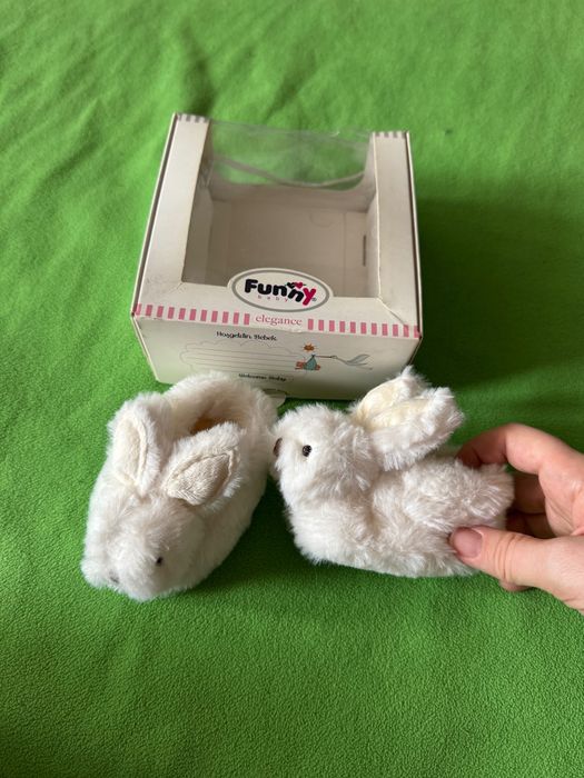 пинетки-зайчики для новорожденных.