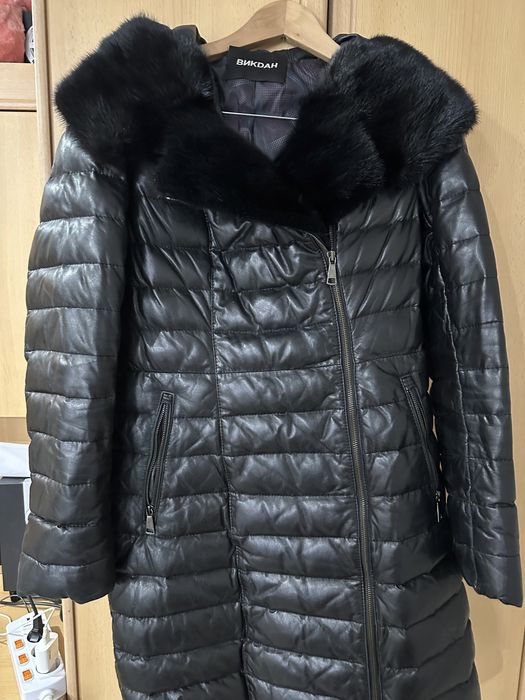 Зимняя коженная куртка