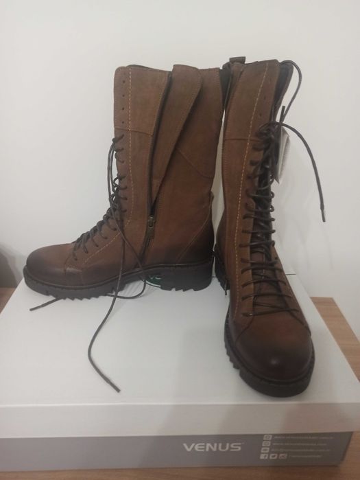 Ботуши / Боти естествена кожа набук 38 номер