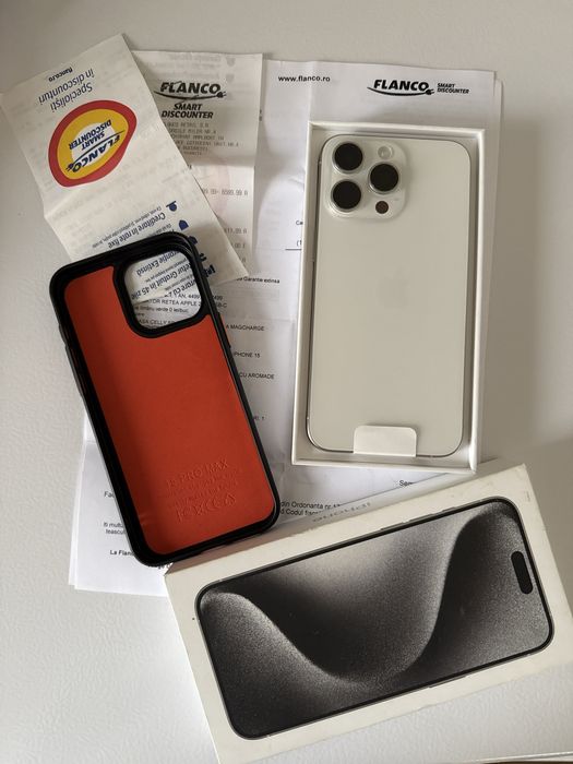 iPhone 15 pro max ca NOU 90%bat garanție 33luni