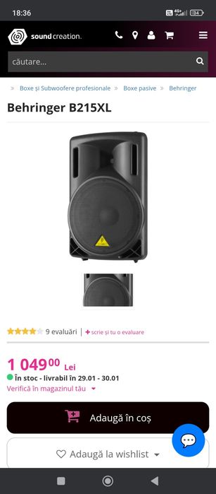 boxe pasive beringher