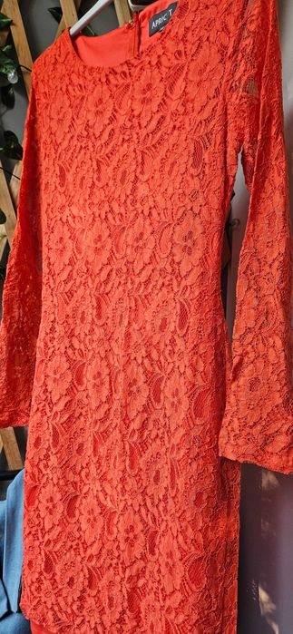 Rochie APRICOT din dantela, măsură S/M