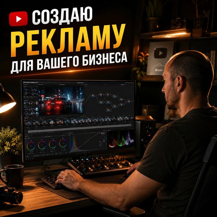 Монтаж видео + превью + съёмка с дрона | YouTube, реклама, Shorts