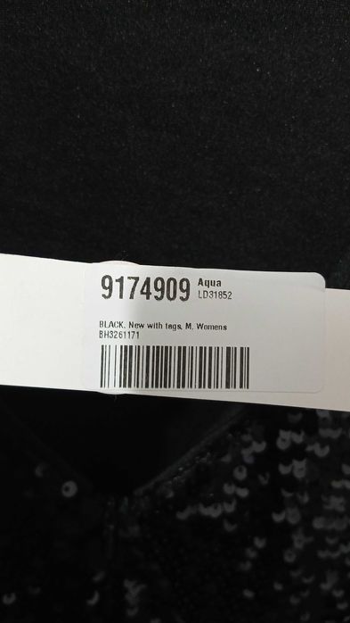 Ликвидация - рокля с пайети и дълги ръкави – AQUA, размер S