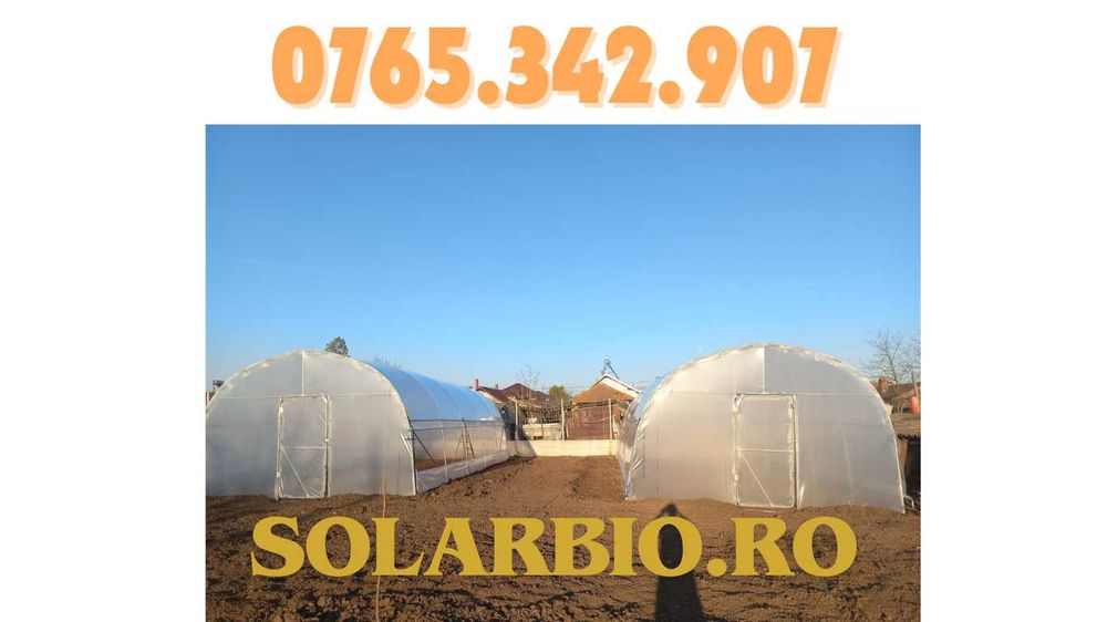 Solar Legume Kit Complet (picurare+folie+usa) - Teava Galvanizata