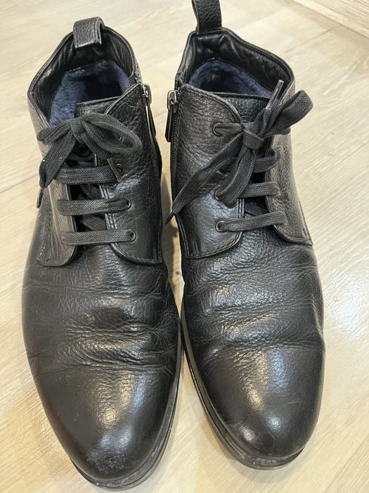 Кожаные сапоги мужские