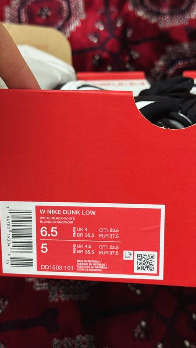 Кроссовки Nike dunk low черно белый