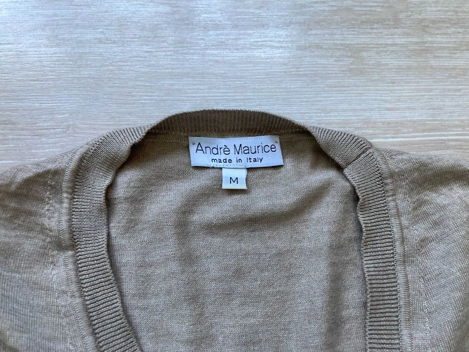 Andre Maurice кашмир и коприна cashmere кашмирена жилетка пуловер М