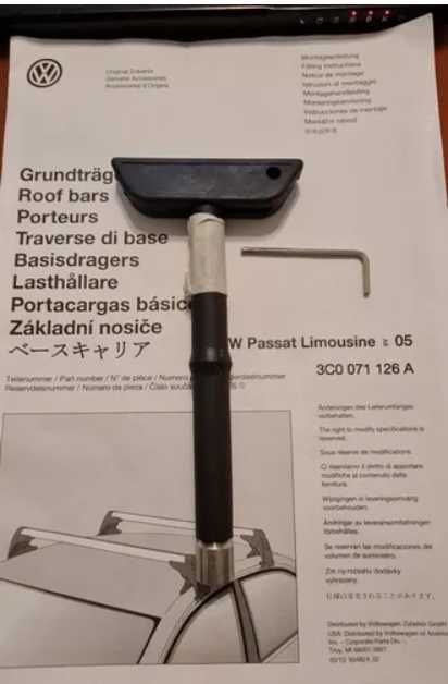 Bare transversale VW Passat B6 - B7 OEM noi-noute sigilate in cutie
