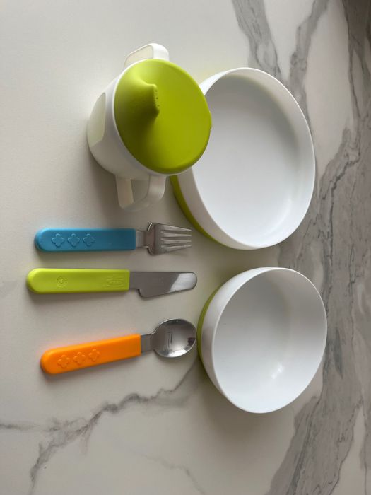 Детски комплект - прибори и съдове за хранене