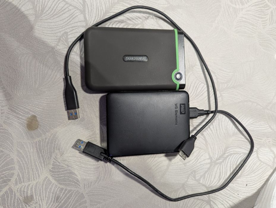Hard Disc Drive (HDD) : WD ELEMENTS 4TB, TRANSCEND 2TB