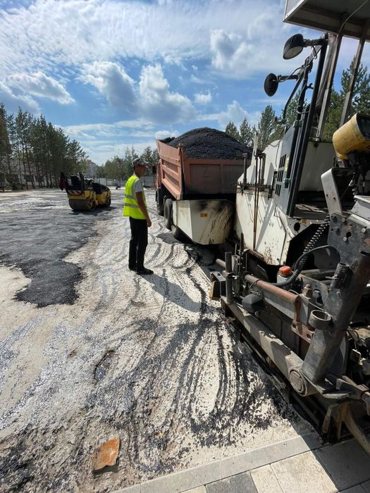 Асфальтирование укладка Асфальта