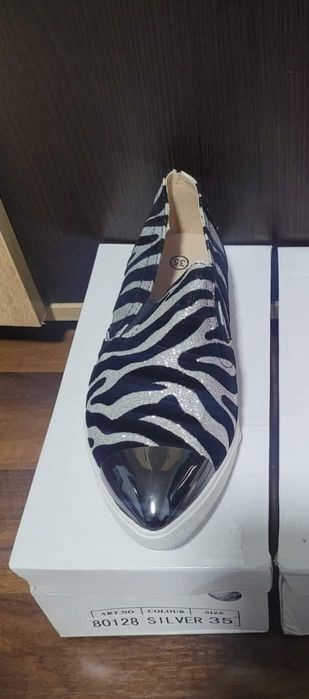 Espadrile dama, silver , marimea 38 ,  35 de lei perechea