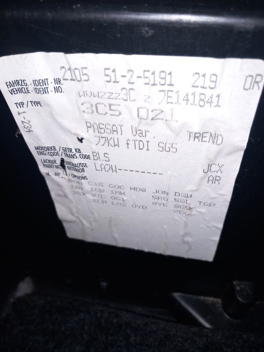 CUTIE Viteze Manuala  5 TREPTE VOLKSWAGEN Passat  B6 2007 OEM:JCX.