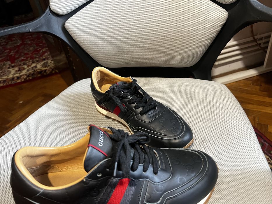 Sneakers Gucci Originali - Model GG Embossed Web Stripe - Mărimea 44