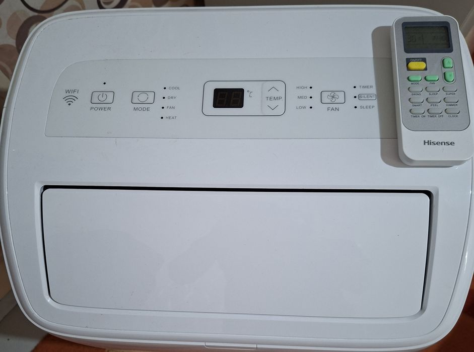Мобилен климатик Hisense APH12QC (12000 BTU) – Охлаждане и Отопление + Wi-Fi