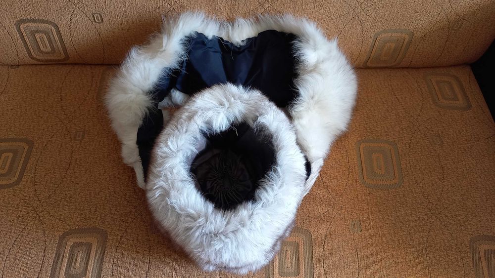 Caciula si Guler BLANA NATURALA, separat sau impreuna